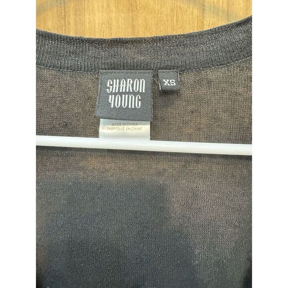 Sharon Young Black Women's‎ Studded Cardigan Size XS - Picture 3 of 3